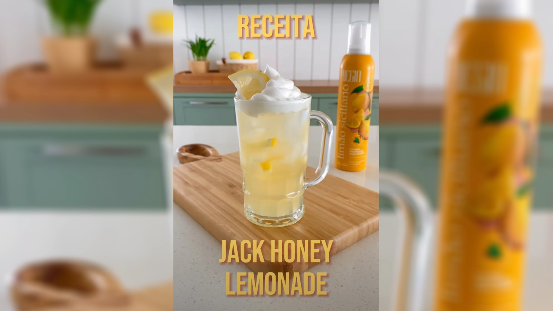 Receita Jack Honey Lemonade com Espuma de Limão Siciliano Begin